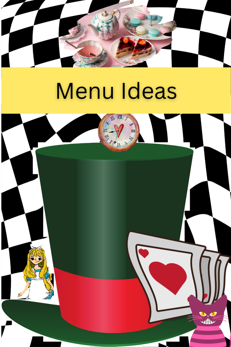 Wonderland Tea Party Guide - Menu and Decorating tips - Cooking Party Mom