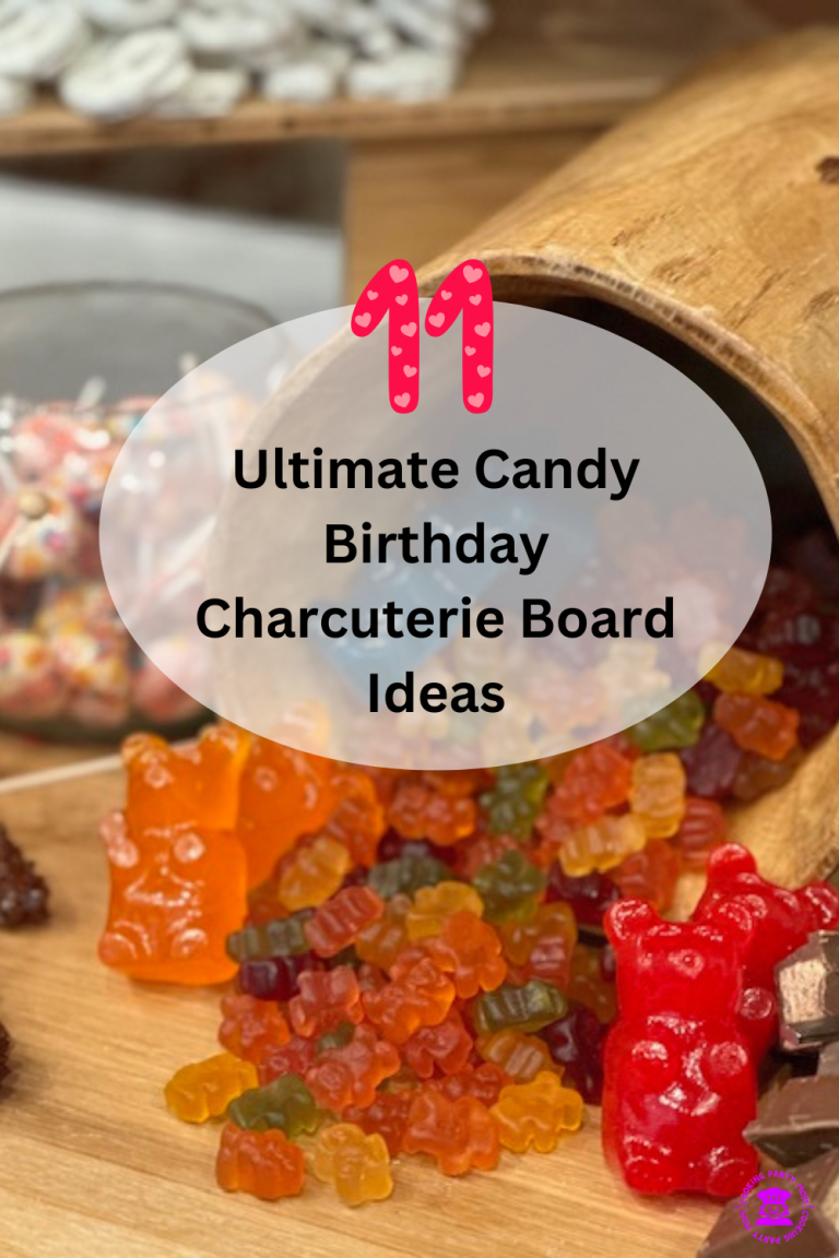 candy birthday charcuterie board, candy dessert bar